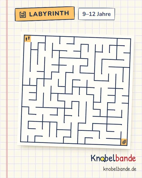 Labyrinth 15×15 Nr. 11: Die Nachricht im Hafen für Kinder ab 9, schwer, zum Ausdrucken