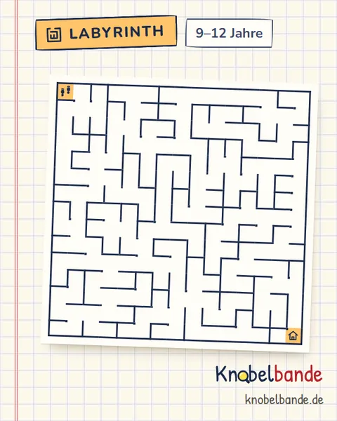 Labyrinth 15×15 Nr. 12: Der Weg durch die Dünen für Kinder ab 9, schwer, zum Ausdrucken