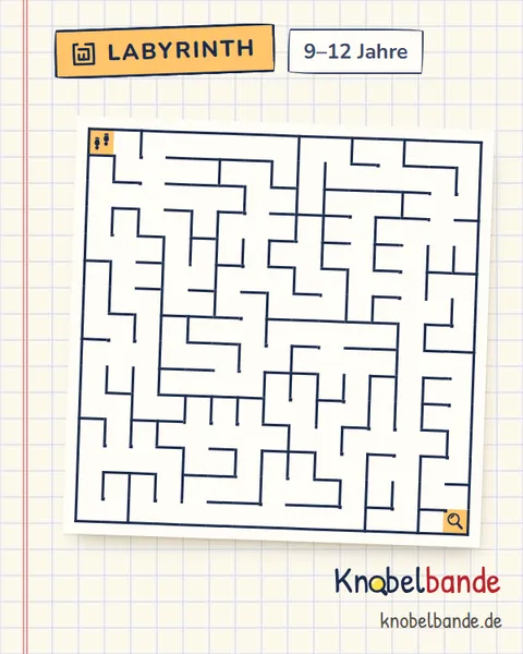 Labyrinth 15×15 Nr. 16: Der große Fall für Kinder ab 9, schwer, zum Ausdrucken