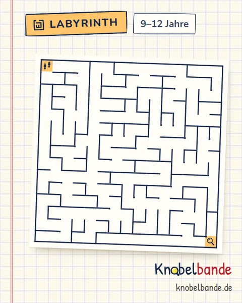 Labyrinth 15×15 Nr. 2: Der Irrgarten im Schlosspark für Kinder ab 9, schwer, zum Ausdrucken