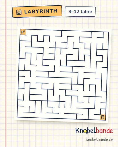 Labyrinth 15×15 Nr. 7: Das Tagebuch des Erfinders für Kinder ab 9, schwer, zum Ausdrucken