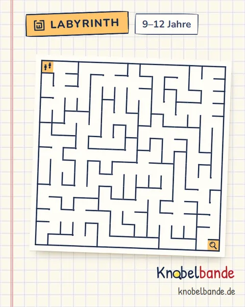 Labyrinth 15×15 Nr. 8: Die Spur der Katze für Kinder ab 9, schwer, zum Ausdrucken