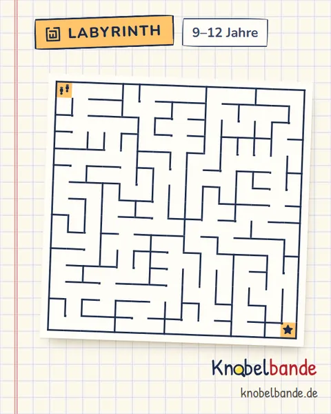 Labyrinth 15×15 Nr. 9: Der Orden der Detektive für Kinder ab 9, schwer, zum Ausdrucken