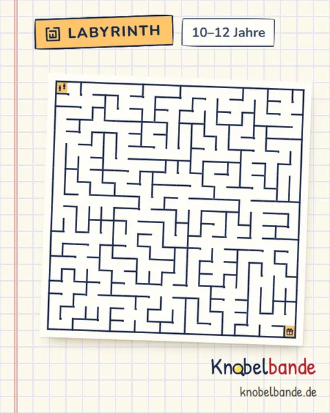 Labyrinth 20×20 Nr. 3: Das verirrte Wichtelgeschenk für Kinder ab 10, schwer, zum Ausdrucken