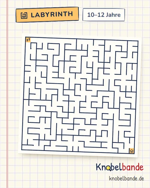 Labyrinth 20×20 Nr. 4: Zurück ins Detektivbüro für Kinder ab 10, schwer, zum Ausdrucken