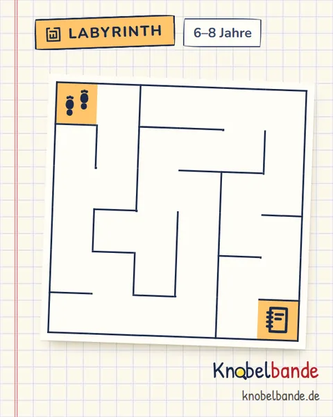 Labyrinth 6×6 Nr. 13: Das Rätselheft für Kinder ab 6, leicht, zum Ausdrucken