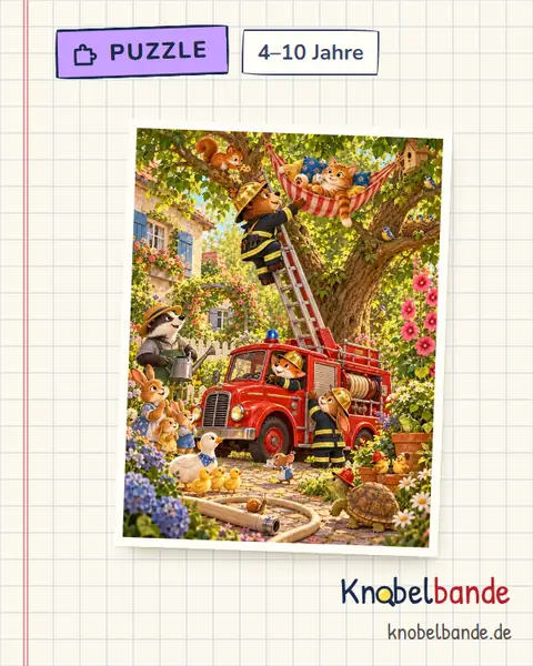 Puzzle „Die Katze im Baum“ für Kinder ab 4, leicht, zum Ausdrucken