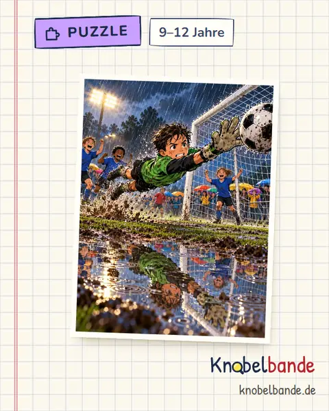 Puzzle „Parade im Regen“ für Kinder ab 9, mittel, zum Ausdrucken
