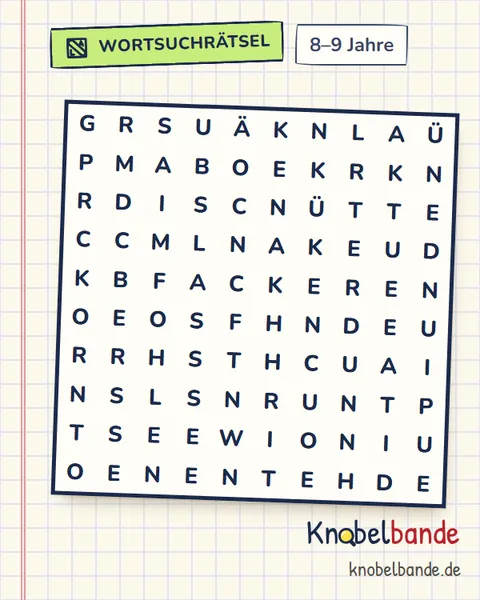 Wortsuchrätsel „Auf dem Bauernhof“ für Kinder ab 8, mittel, zum Ausdrucken