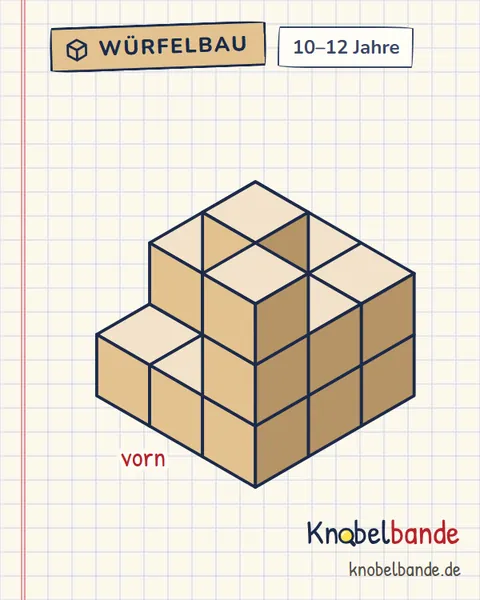 Würfelbau Nr. 10: Linas großer Würfel für Kinder ab 10, schwer, zum Ausdrucken