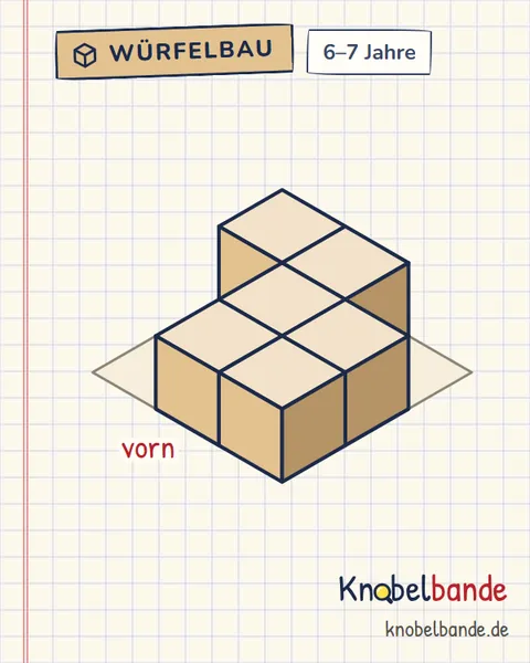 Würfelbau Nr. 13: Pauls Denkmal für Kinder ab 6, leicht, zum Ausdrucken