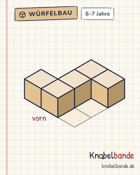 Würfelbau Nr. 2: Linas Würfelstadt für Kinder ab 6, leicht, zum Ausdrucken