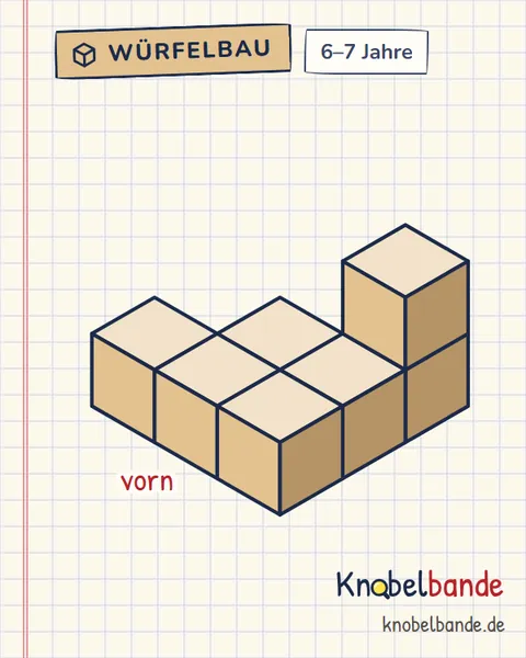 Würfelbau Nr. 3: Friedas Denkmal für Kinder ab 6, leicht, zum Ausdrucken