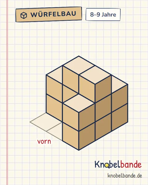 Würfelbau Nr. 8: Toms Würfelstadt für Kinder ab 8, mittel, zum Ausdrucken